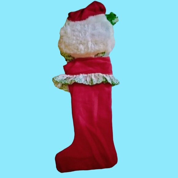 MR Mrs Claus Christmas Stockings Santa Claus Couple Large Plush head Handmade - Picture 4 of 16
